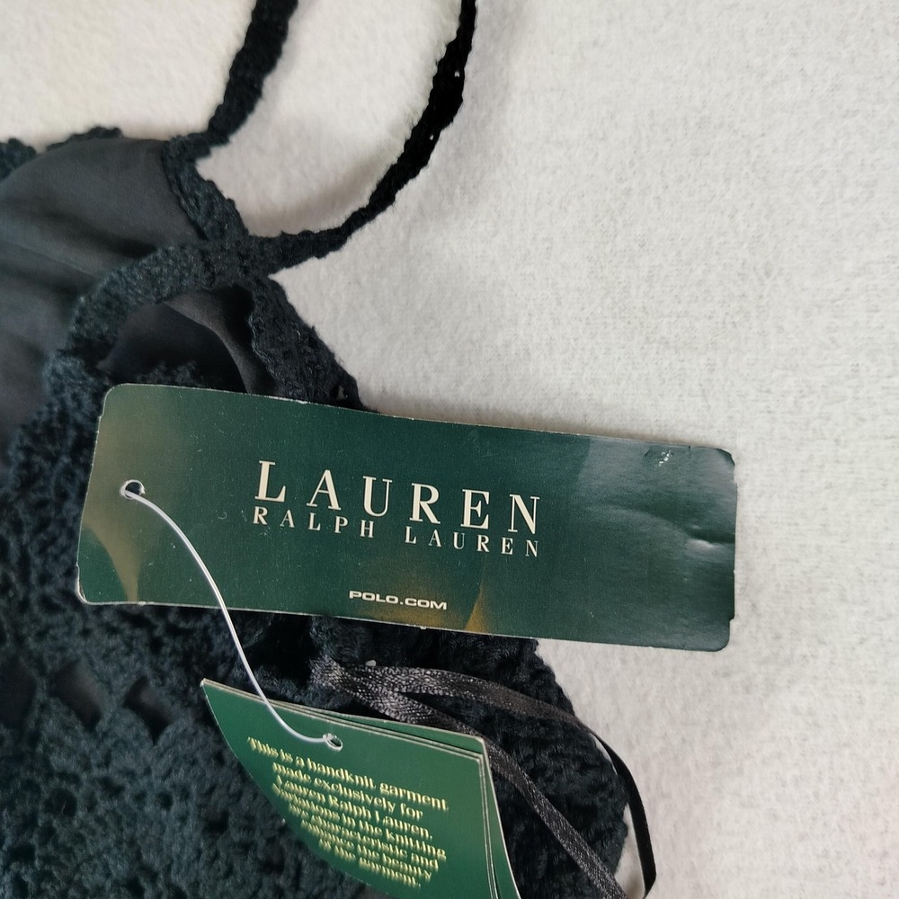 Lauren Ralph‎ Lauren Sweater Womens Medium Crochet Silk Blend Hand Knit Pullover - Picture 9 of 14